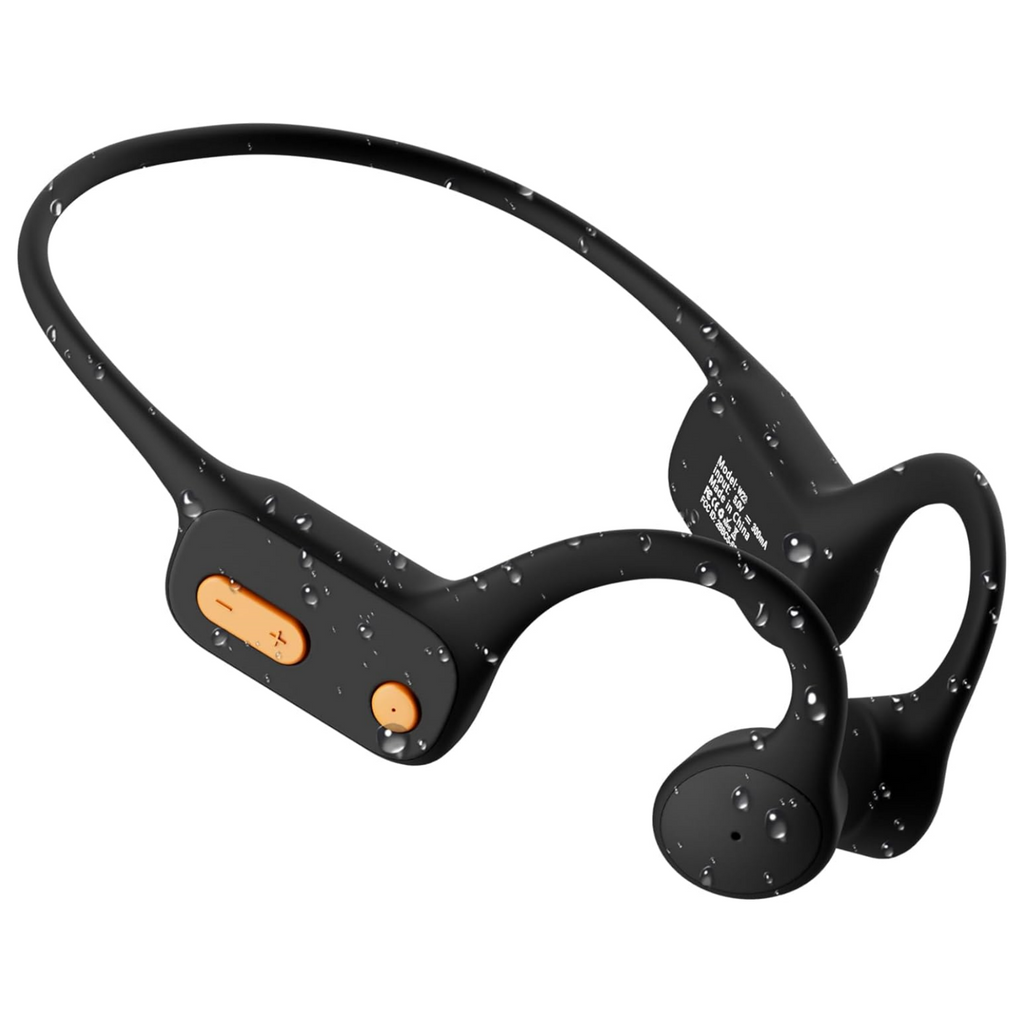 Swimming Headphones, Bone Conduction Open-Ear Headphones for Swimming, 32GB MP3 Player & Bluetooth 5.4, Underwater Swimming Headphones