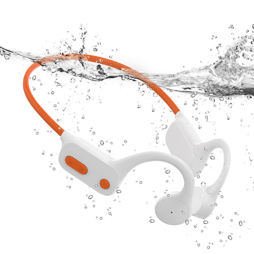 Bone Conduction Waterproof Swimming Headphones, IPX8 Open-Ear Bluetooth Earphones for Sports, Running, Swimming