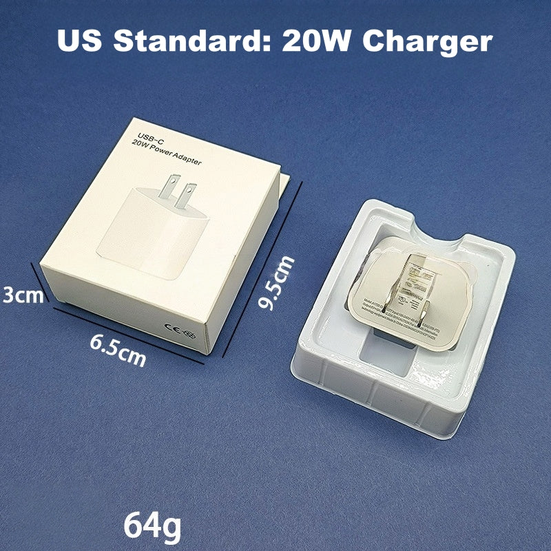 Fast Charger and Cable for Apple Phones, 3C Certificed