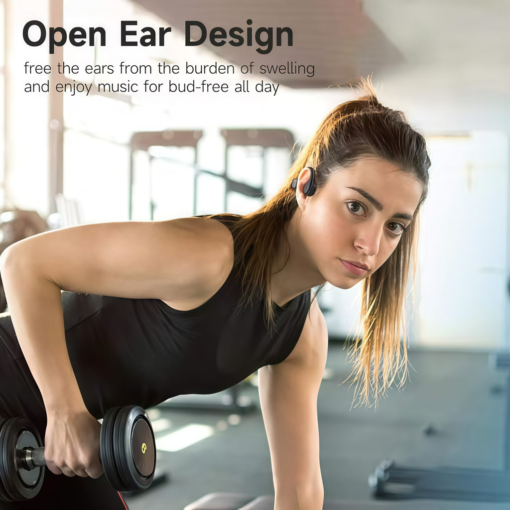 Bone Conduction for Bluetooth 5.4 Headphones with LED Battery Indicator Enhanced Audio Experience and Cutting-Edge Technology