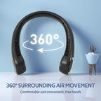Portable Neck Fan, Hands Free Bladeless, 360° Cooling Personal Fan,Wearable Quiet Fan for Outdoor Indoor, Birthday Gifts for Men Women Mom Dad