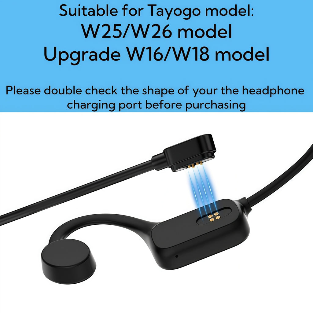 Magnetic USB Charging Cable for Tayogo Swimming Headphones, Compatible for different model