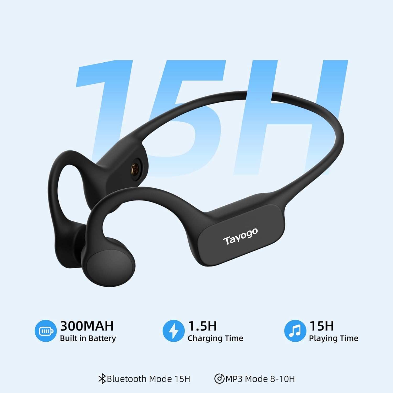Swimming Headphones, Bone Conduction Open-Ear Headphones for Swimming, 32GB MP3 Player & Bluetooth 5.4, Underwater Swimming Headphones
