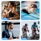 Bone Conduction Waterproof Swimming Headphones, IPX8 Open-Ear Bluetooth Earphones for Sports, Running, Swimming