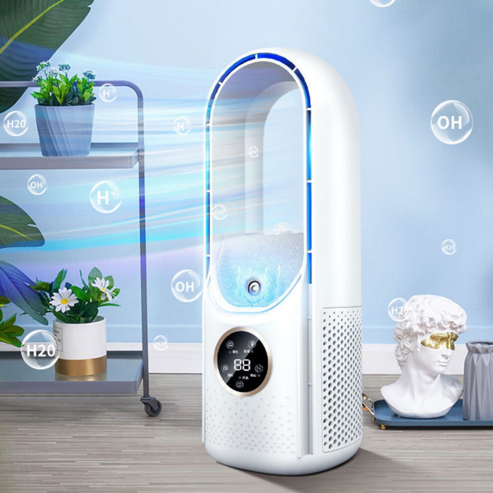 Portable Air Conditioner Fan Rechargeable Air Cooler 6 Speeds Adjustable