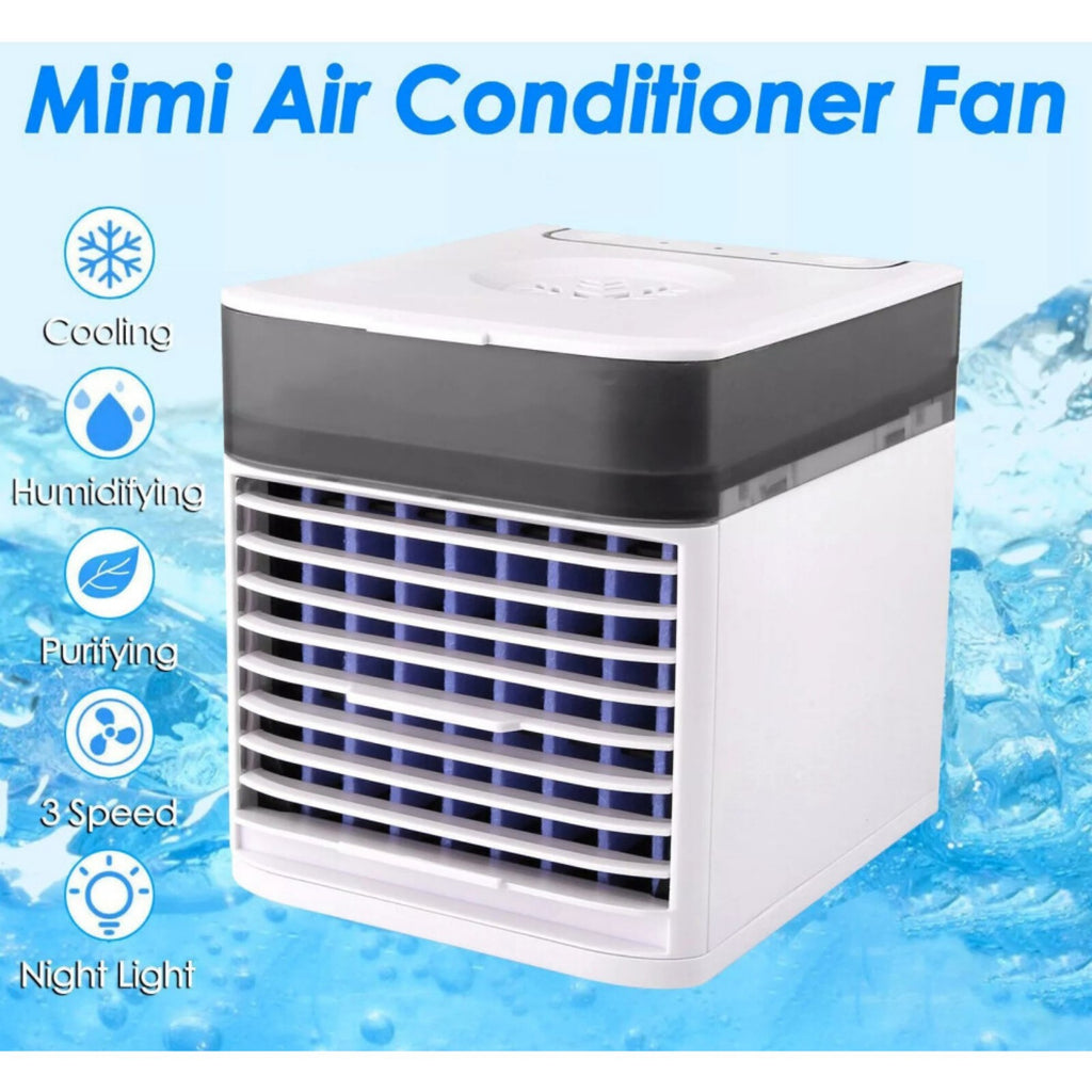 Mini Air Cooler Fan Portable Conditioner Humidifier Purifier USB Room Cooling